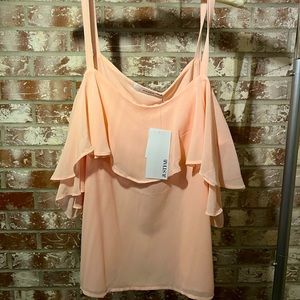 Pink silk top
